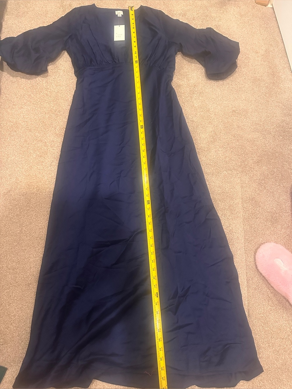 A New Day Navy Tie-Waist V-Neck Maxi Dress M - Picture 4 of 4